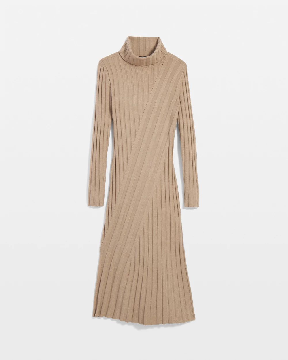 Petite Ribbed Turtleneck Sweater Dress