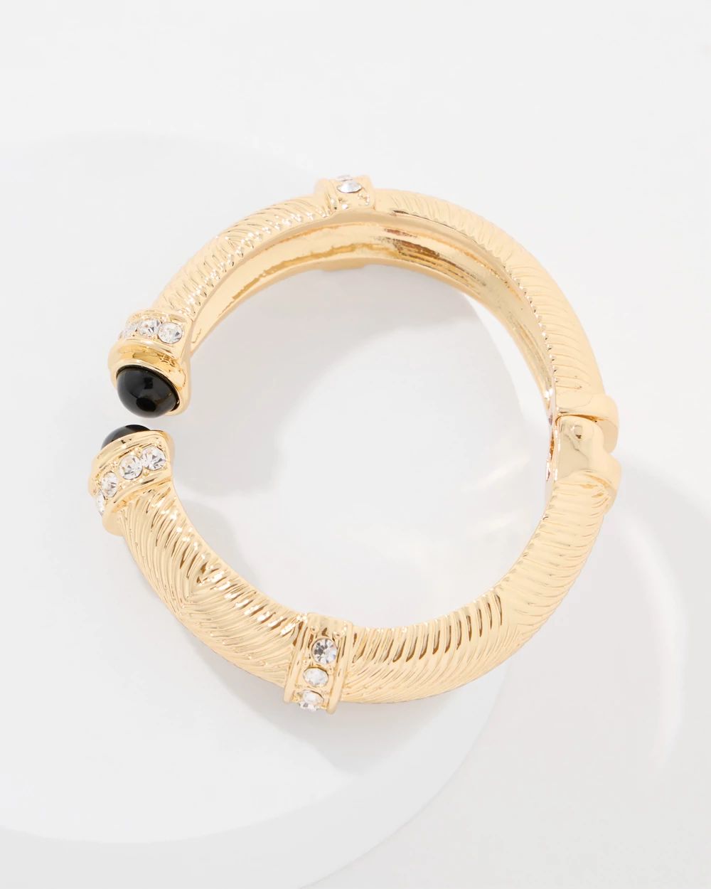 Black Cap Hinge Bracelet click to view larger image.