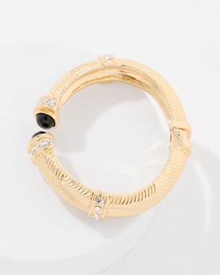 Black Cap Hinge Bracelet click to view larger image.