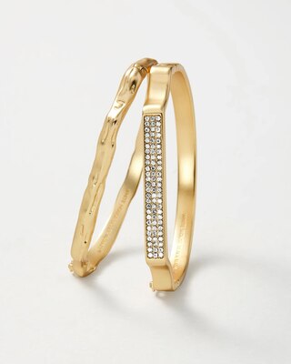 Goldtone Bangle Bracelet 2 Pack