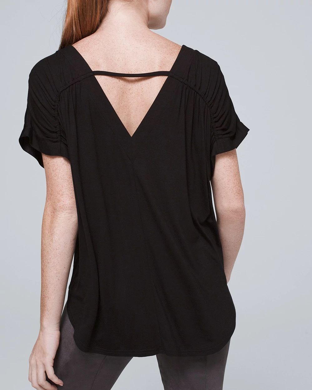 Woven-Front Tee