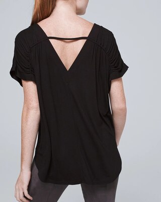 Woven-Front Tee