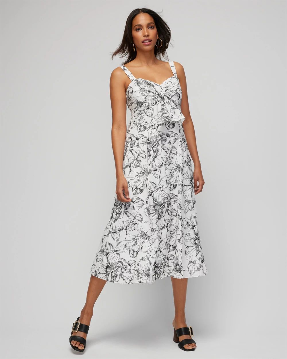 White house black market embroidered dress on sale