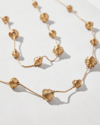 Goldtone Wire Wrap Necklace