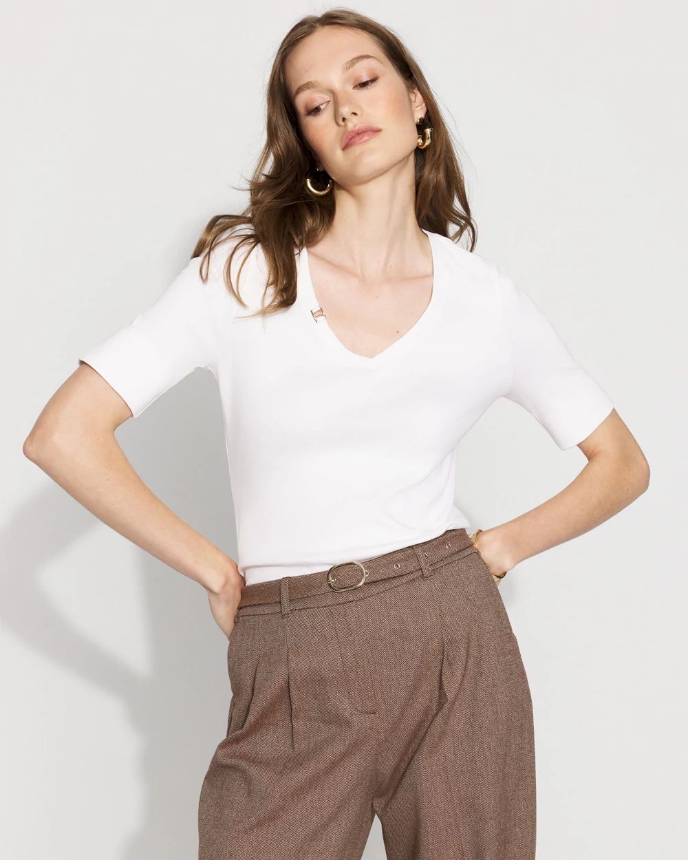 Elbow Sleeve Charm Tee