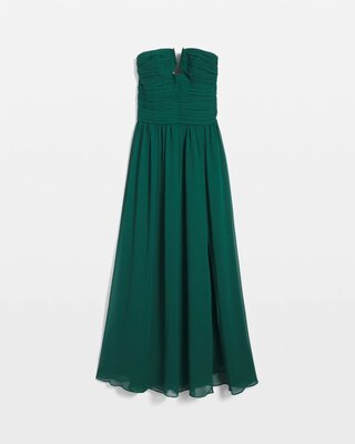 Chiffon Pleated Strapless Gown click to view larger image.