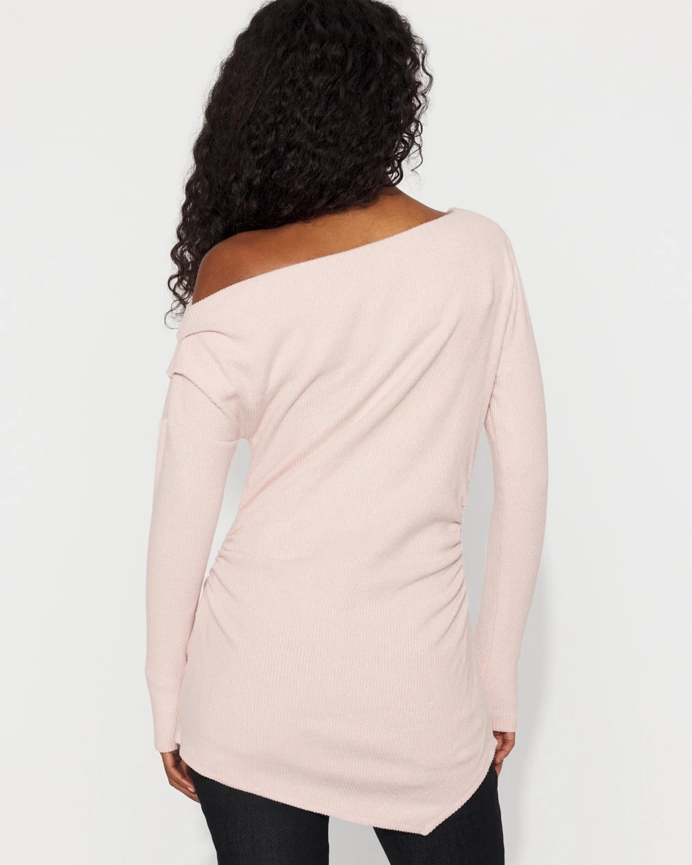 Asymmetrical Rib Snit Top