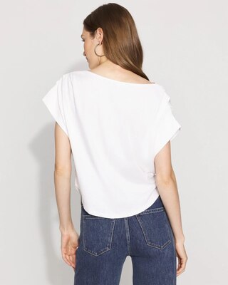 Pleated Cap Sleeve Tee click to view larger image.