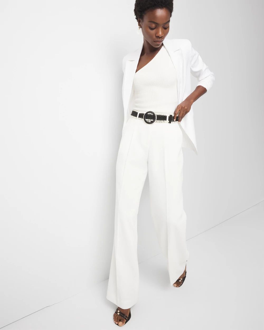 Petite Pleated Wide Leg Pant