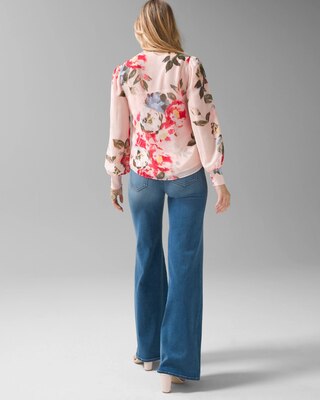 Chiffon Tie-Neck Blouse