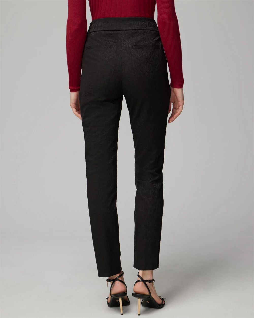 Jacquard Straight Ankle Pant