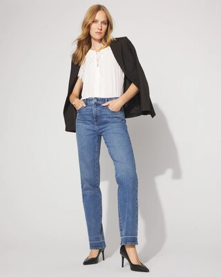Lace Trim Flutter-Sleeve Shell click to view larger image.