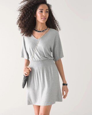 Kimono Sleeve Smocked Waist Dress