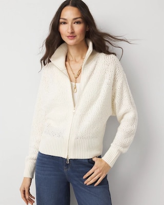 Wool-Blend Bouclé Cardigan