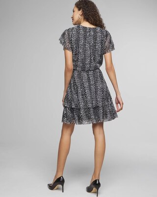 Mesh Kimono-Sleeve Mini Dress click to view larger image.