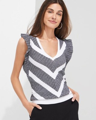 Outlet WHBM Flutter Sleeve Pullover