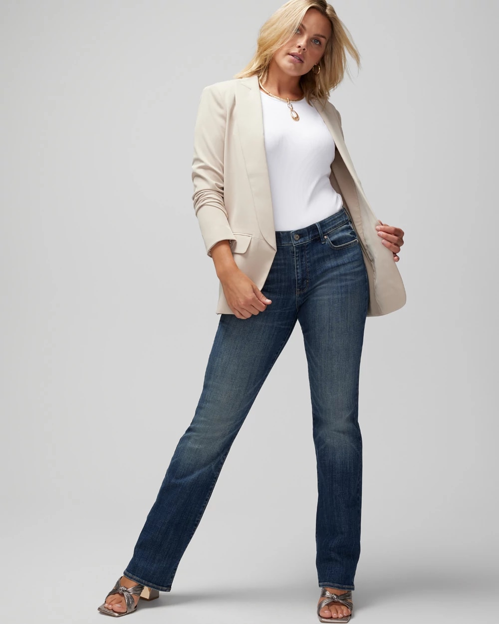 Curvy Mid-Rise Bootcut Jeans