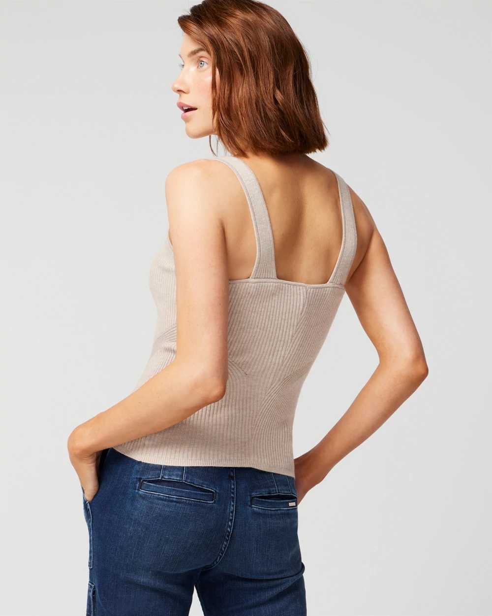 Cashmere Blend Rib Tank click to view larger image.