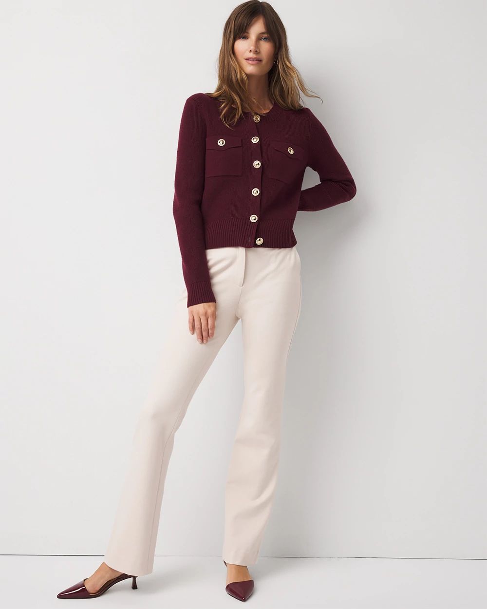 Button-Front Cardigan