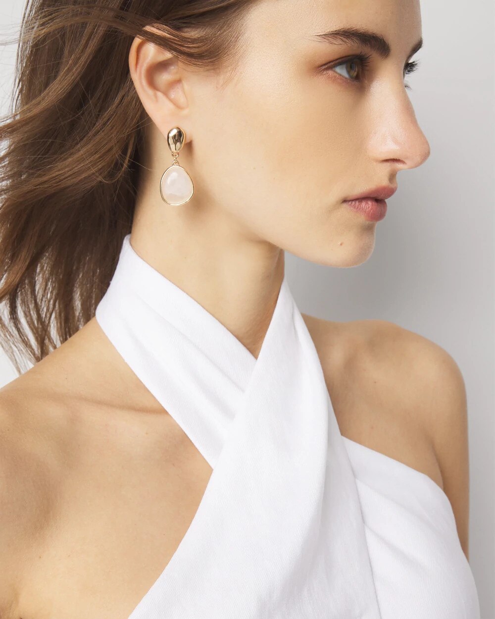 Button-Front Halter Mini Dress - image 3