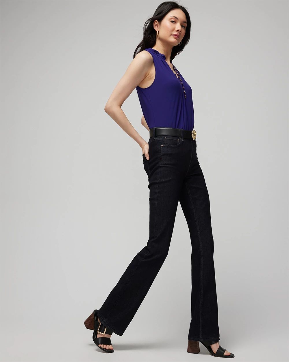 Matte Jersey Button-Front Tank