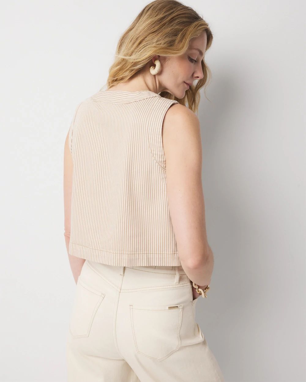 Striped Patch Pocket Shell