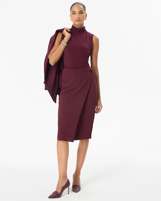 Faux Wrap Pencil Skirt click to view larger image.