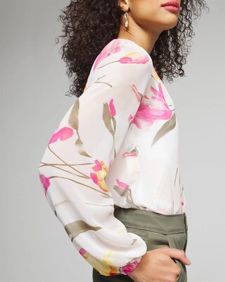 Outlet WHBM Long Sleeve Sheer Shirt