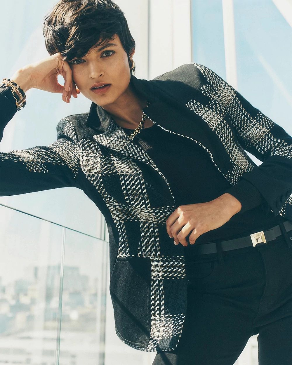 WHBM® Petite 3-Button Signature Tweed Blazer