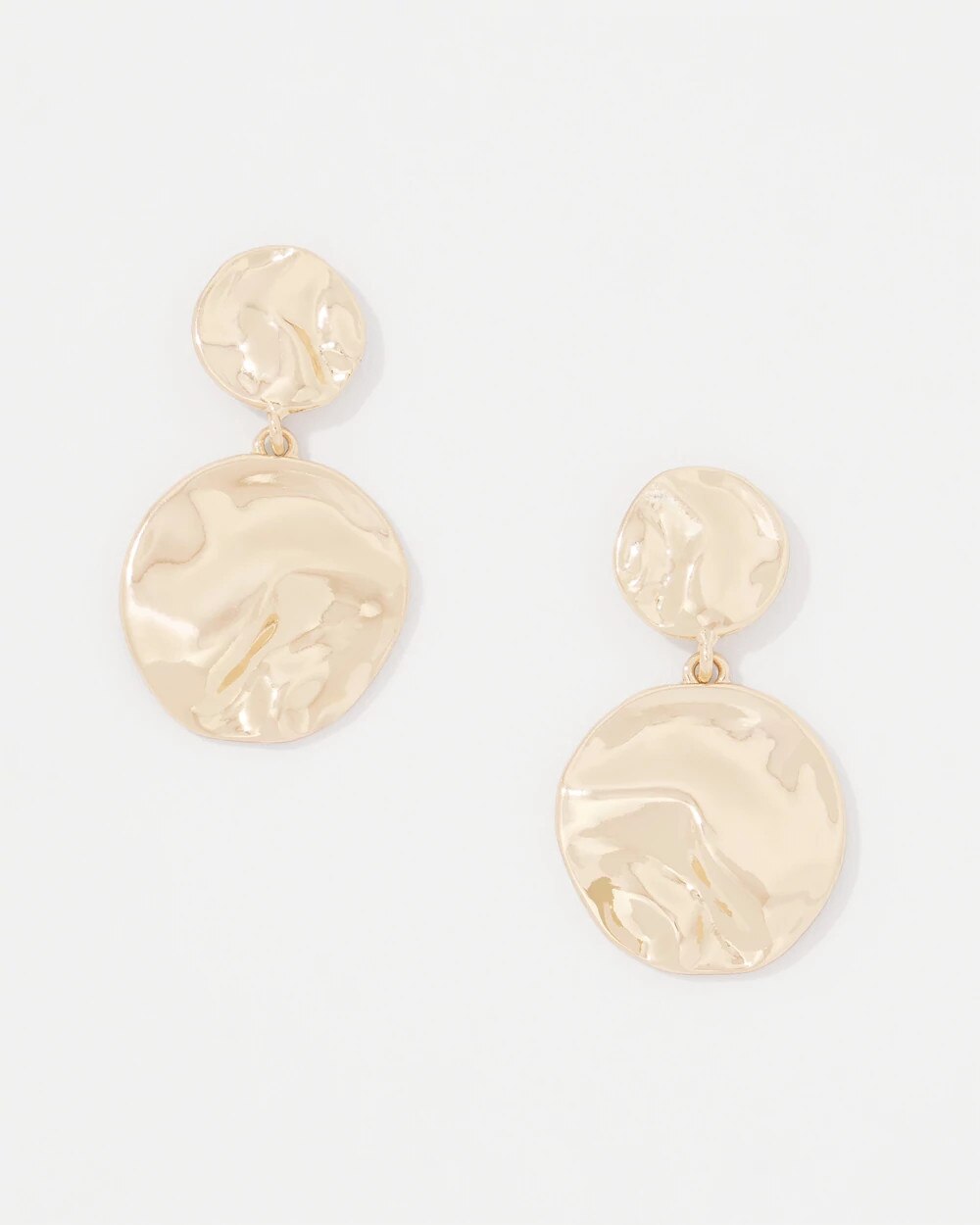 Sculptural Disc Drop Earrings - image 2