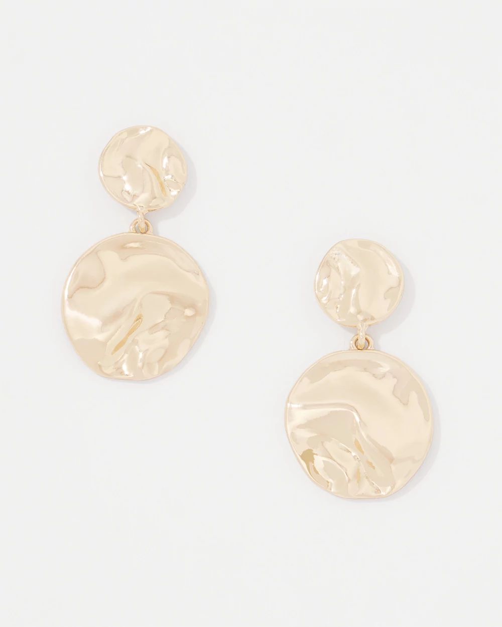 Sculptural Disc Drop Earrings