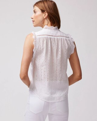 Silk Embroidered Cotton Voile Shell