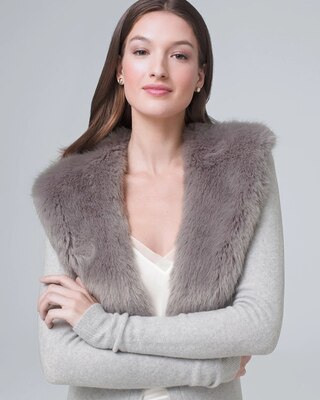 Soft Duster with Removable Faux-Fur Collar