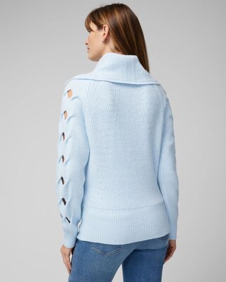 Novelty Sleeve Half Zip Pullover