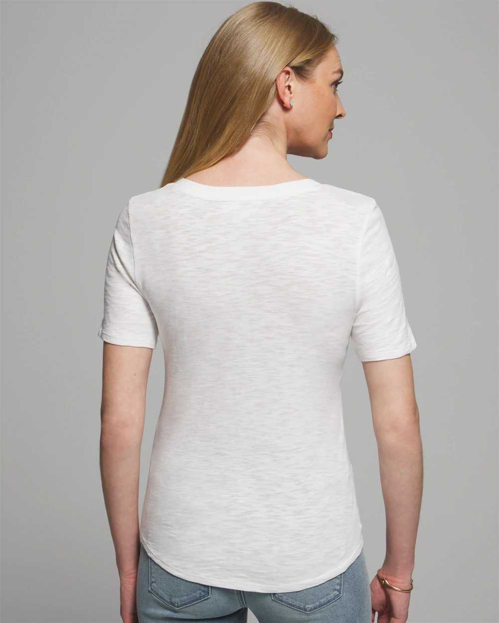 Outlet WHBM Short Sleeve V-Neck Foundation Tee click to view larger image.