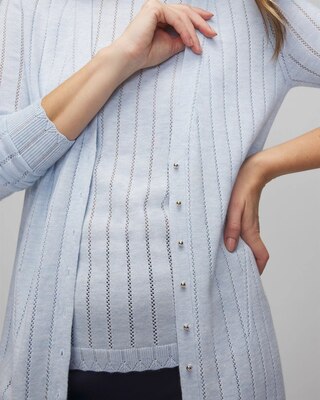 Cashmere Blend Button Front Cardigan