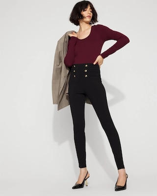 WHBM FORME™ All Ways Stretch Jacquard Scoop Neck Tee click to view larger image.