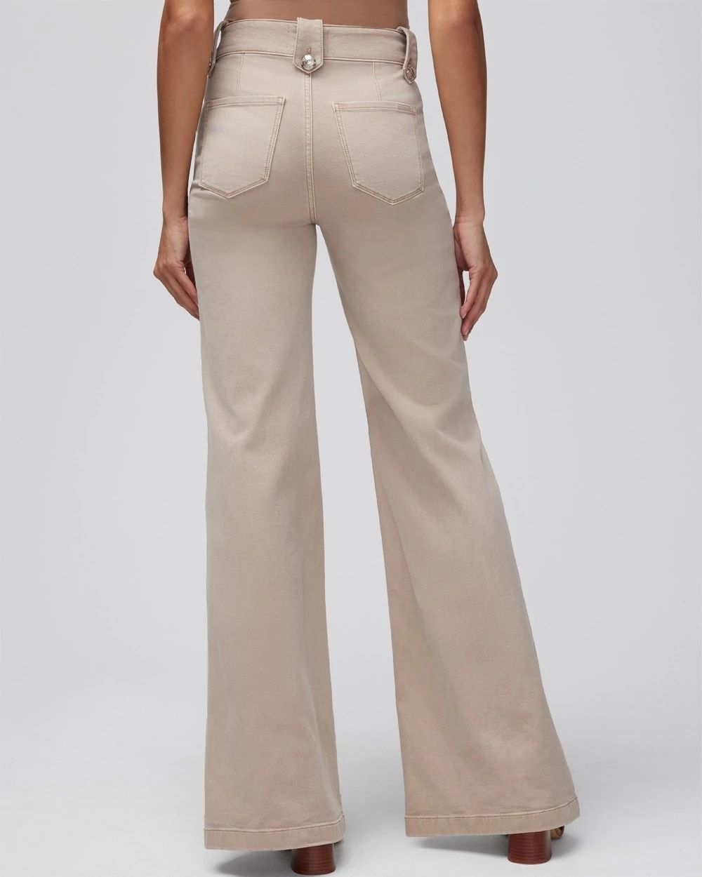 Petite High-Rise Mariner Wide Leg Jeans