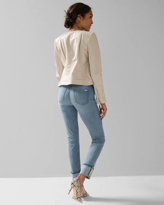 Mid-Rise Everyday Soft Denim™ Slim Chain Cuff Jeans | White House Black ...