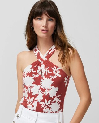 Cross-Front Matte Jersey Halter