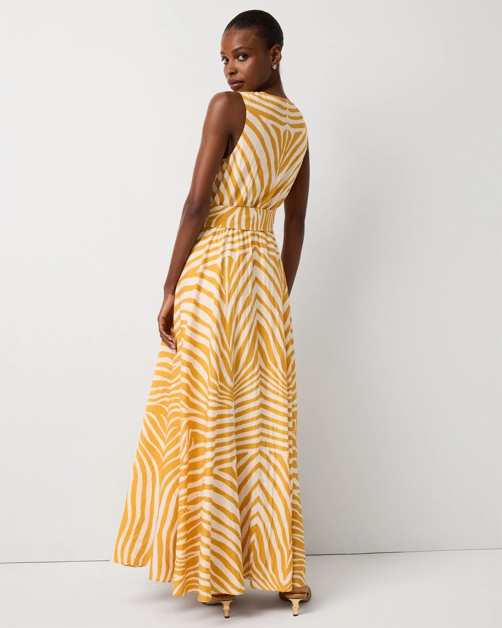 Petite Crepe Sleeveless Maxi Dress