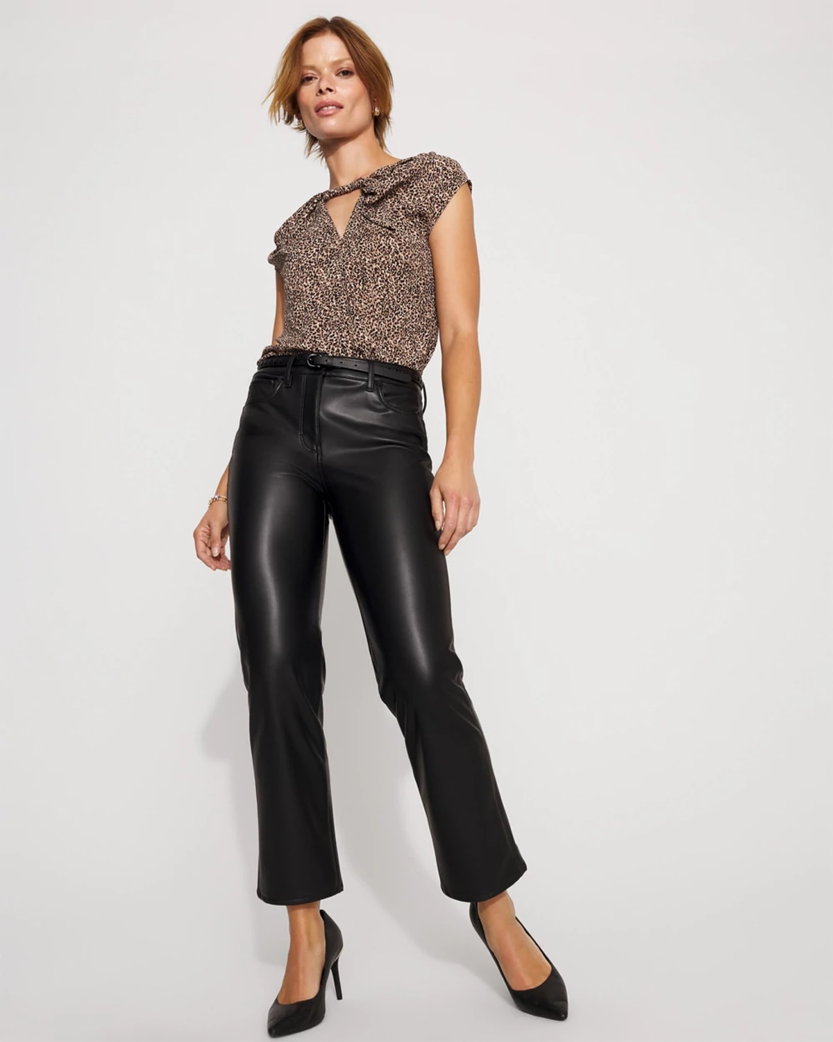 White House Black Market Twist-neck Keyhole Shell In Multi