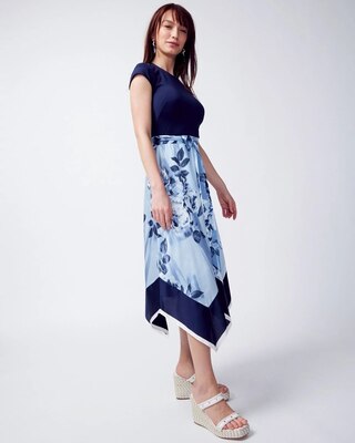 Handkerchief-Hem Midi Dress