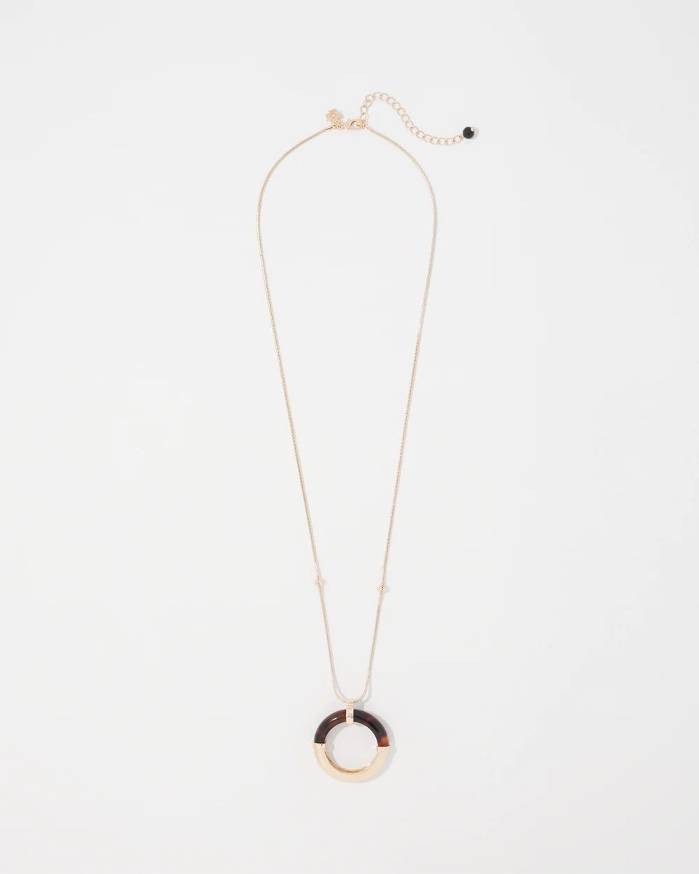 Gold and Tortoiseshell Ring Pendant