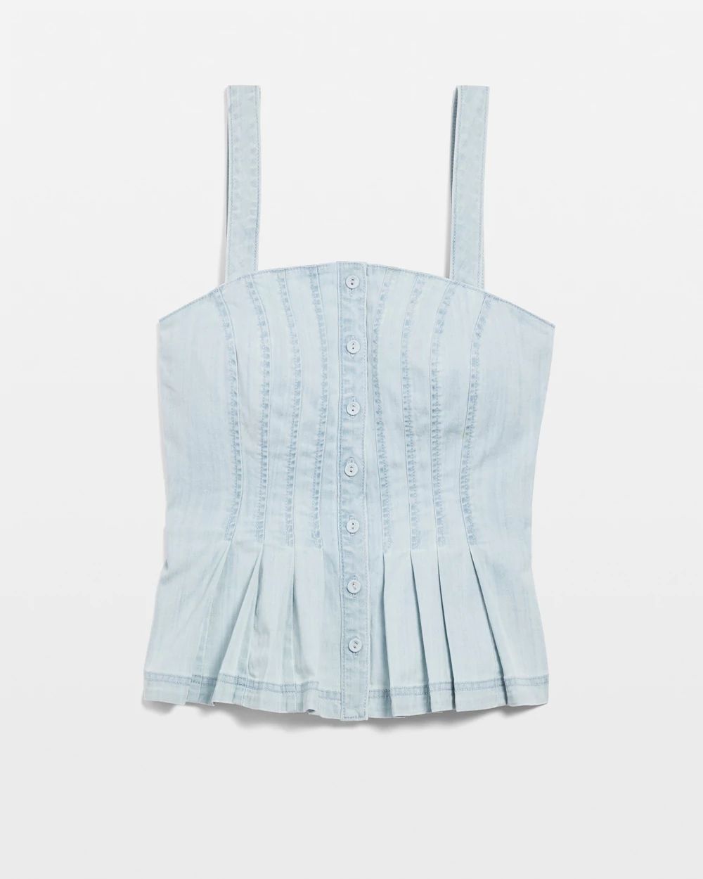 Denim Peplum Top