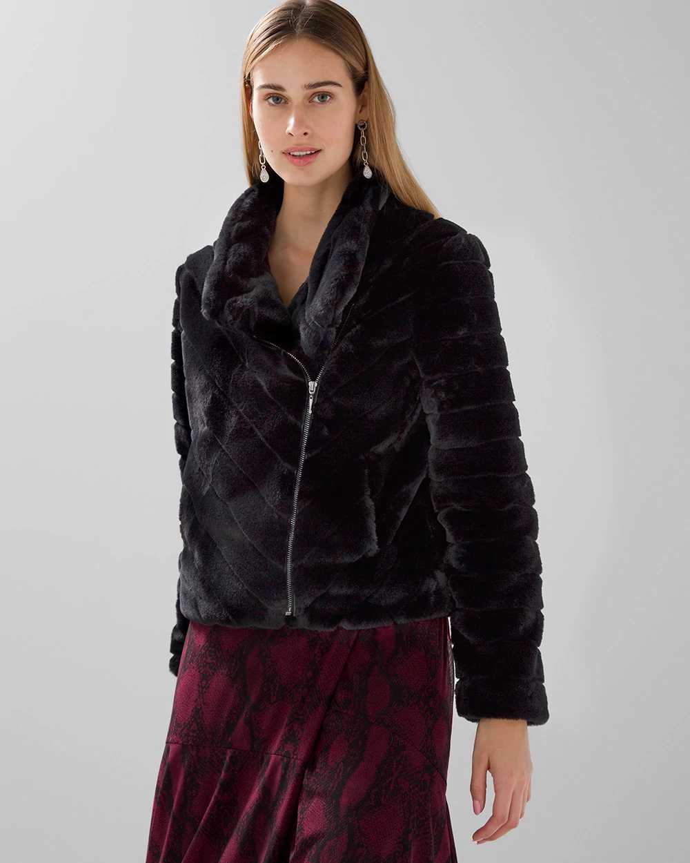 Faux Fur Motorcycle Jacket