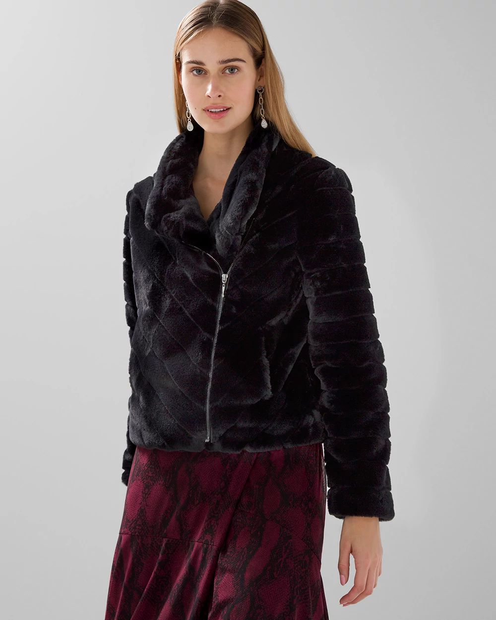 Faux Fur Motorcycle Jacket