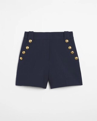 Curvy Mariner Button Shorts