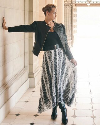 Pleated Midi Skirt