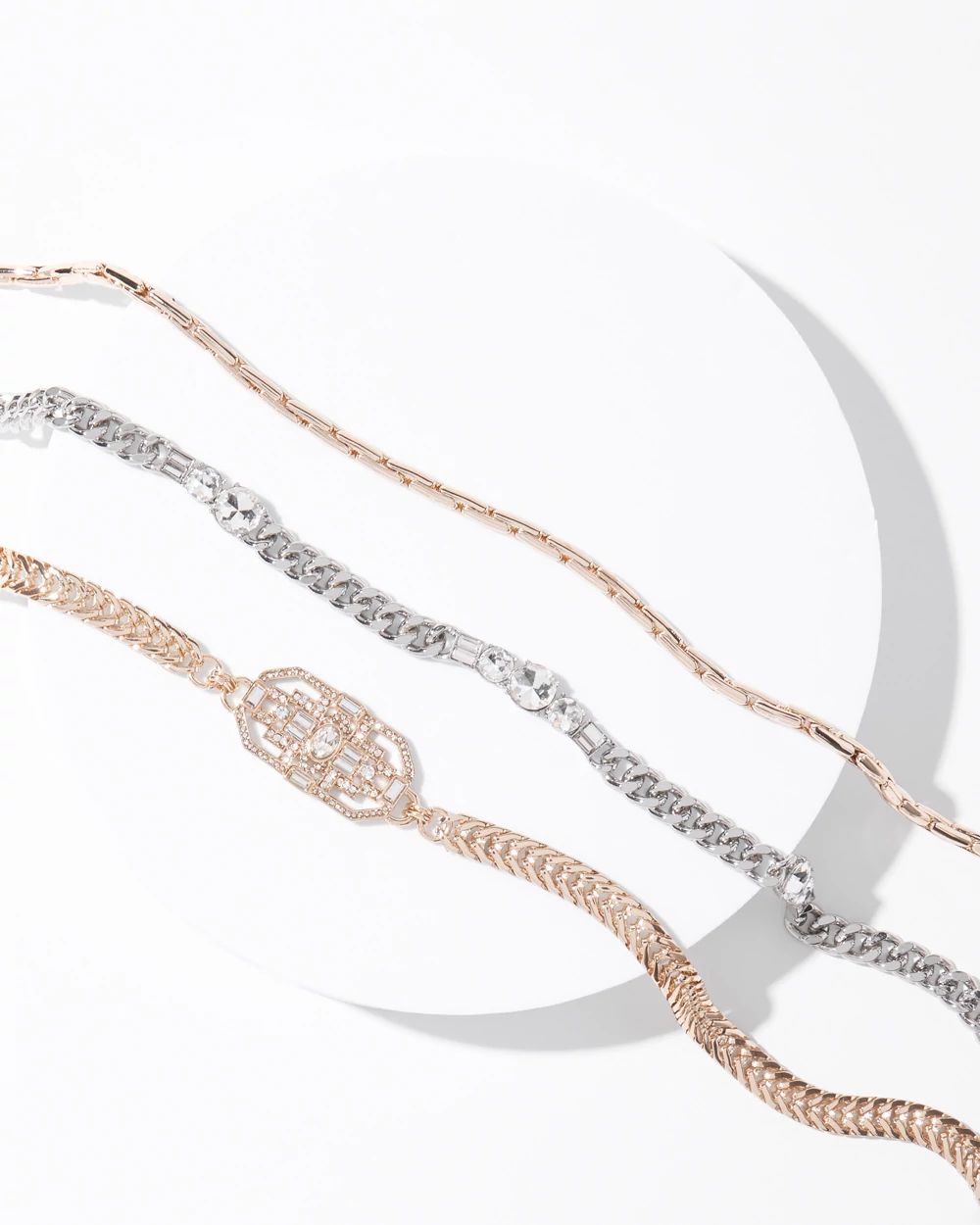 Art Deco Mixed Metal Convertible Necklace